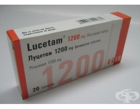 LUCETAM 1200 mg. 20 tablets